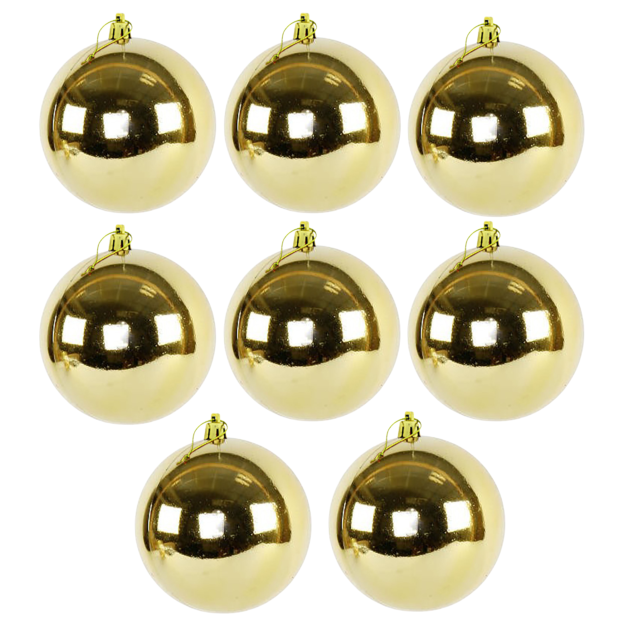 XL Weihnachtskugeln aus Kunststoff - Ø 10-15 cm - Gold oder Silber - Outdoor - EXTRA ROBUST