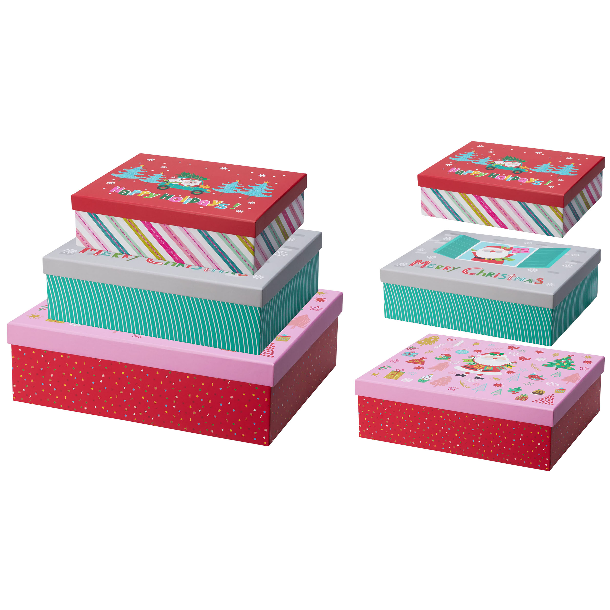 3-tlg. Set Geschenkboxen für Kinder - 3 Modelle - 3 Größen