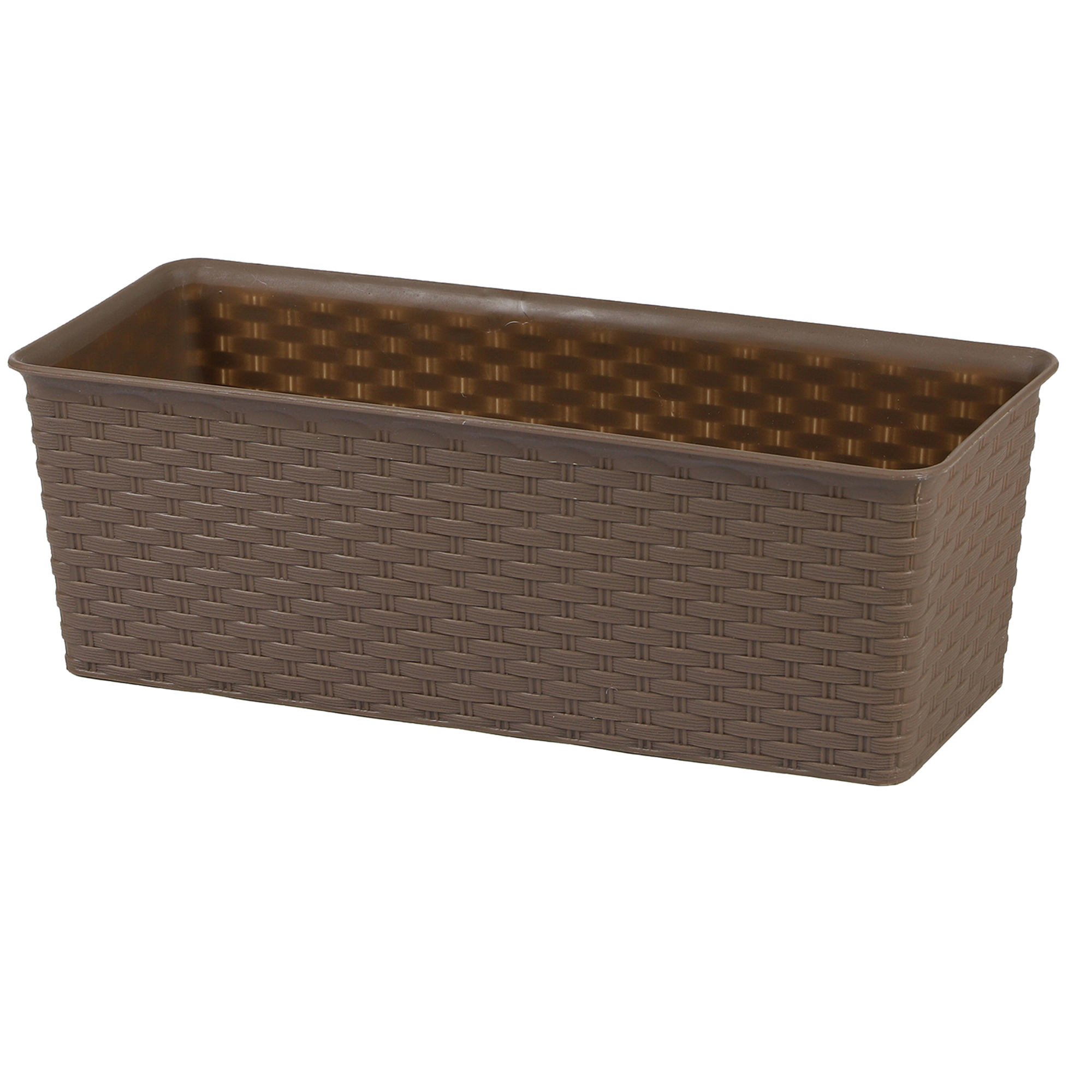 Balkonkasten - Blumenkasten aus Kunststoff in Rattan-Optik L 30, 40 oder 50 cm
