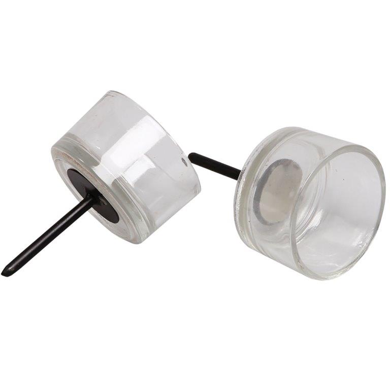 4-tlg. Set Adventskranz-Stecker aus Glas oder Metall