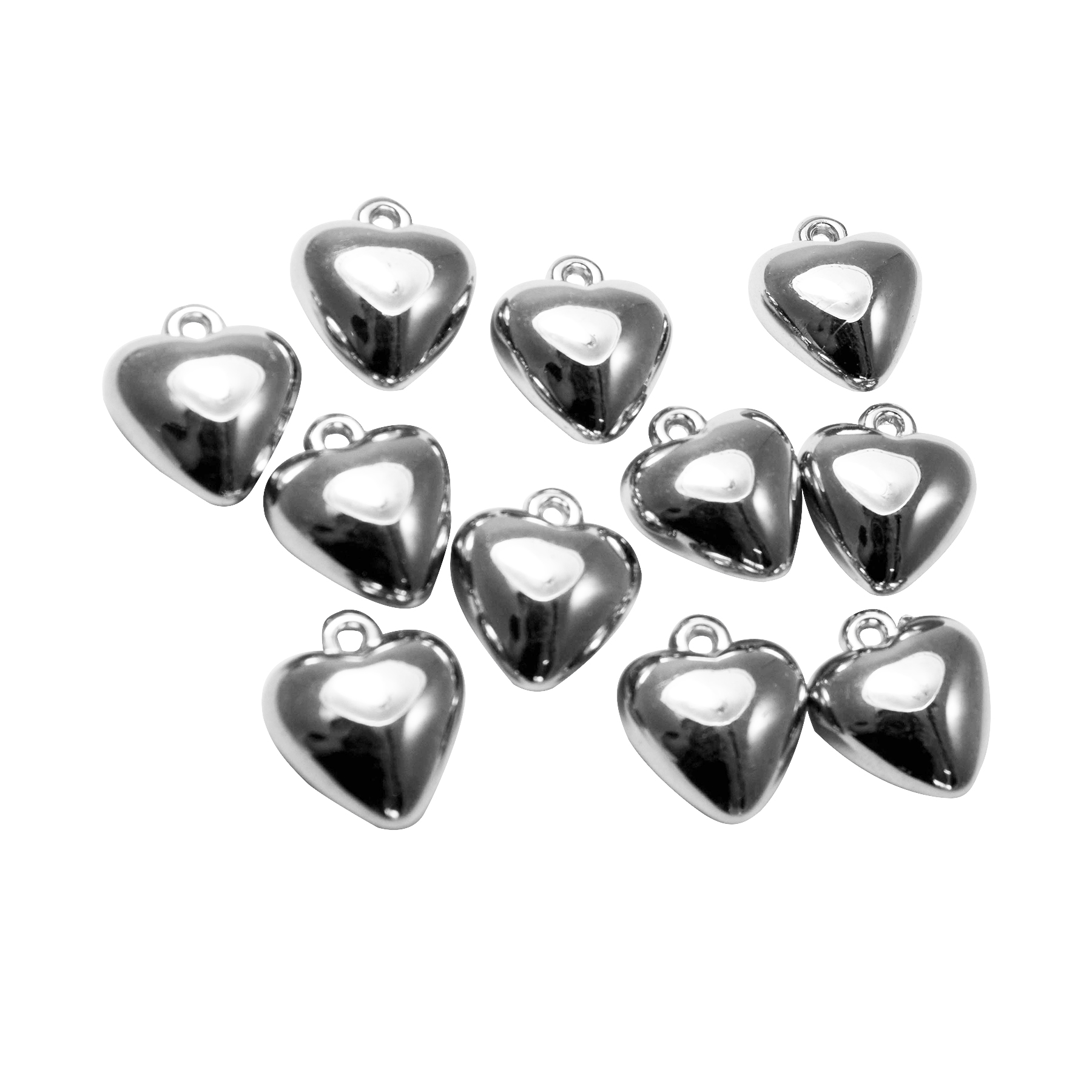 12 x Teelichtgläser inkl. 12 x Herzen H 7 cm