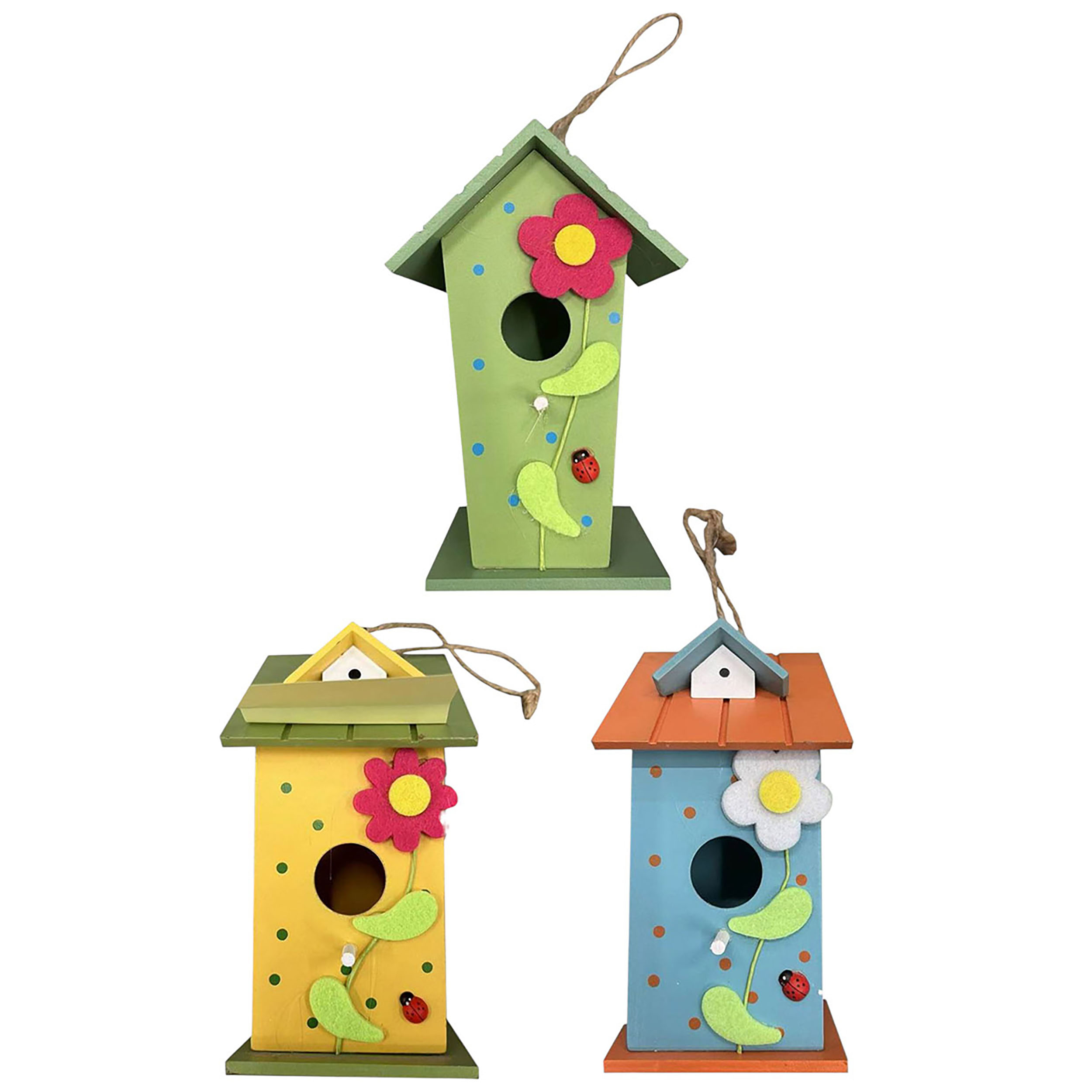 Vogelhaus Nistkasten "Summer Edition" - Brutkasten aus Holz  - 19 x 9 x 9 cm