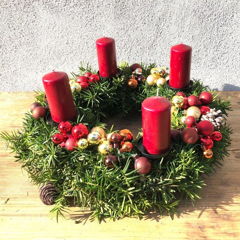 4 x Kerzenhalter aus Metall mit Pick für Adventskranz
