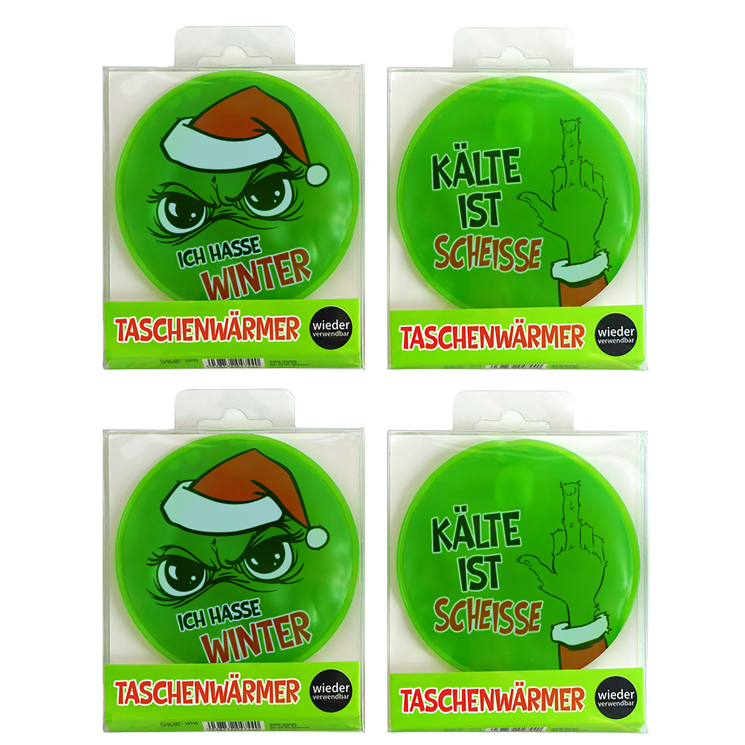 Taschenwärmer "Festtags-Muffel" Ø 8,5 cm - wiederverwendbar
