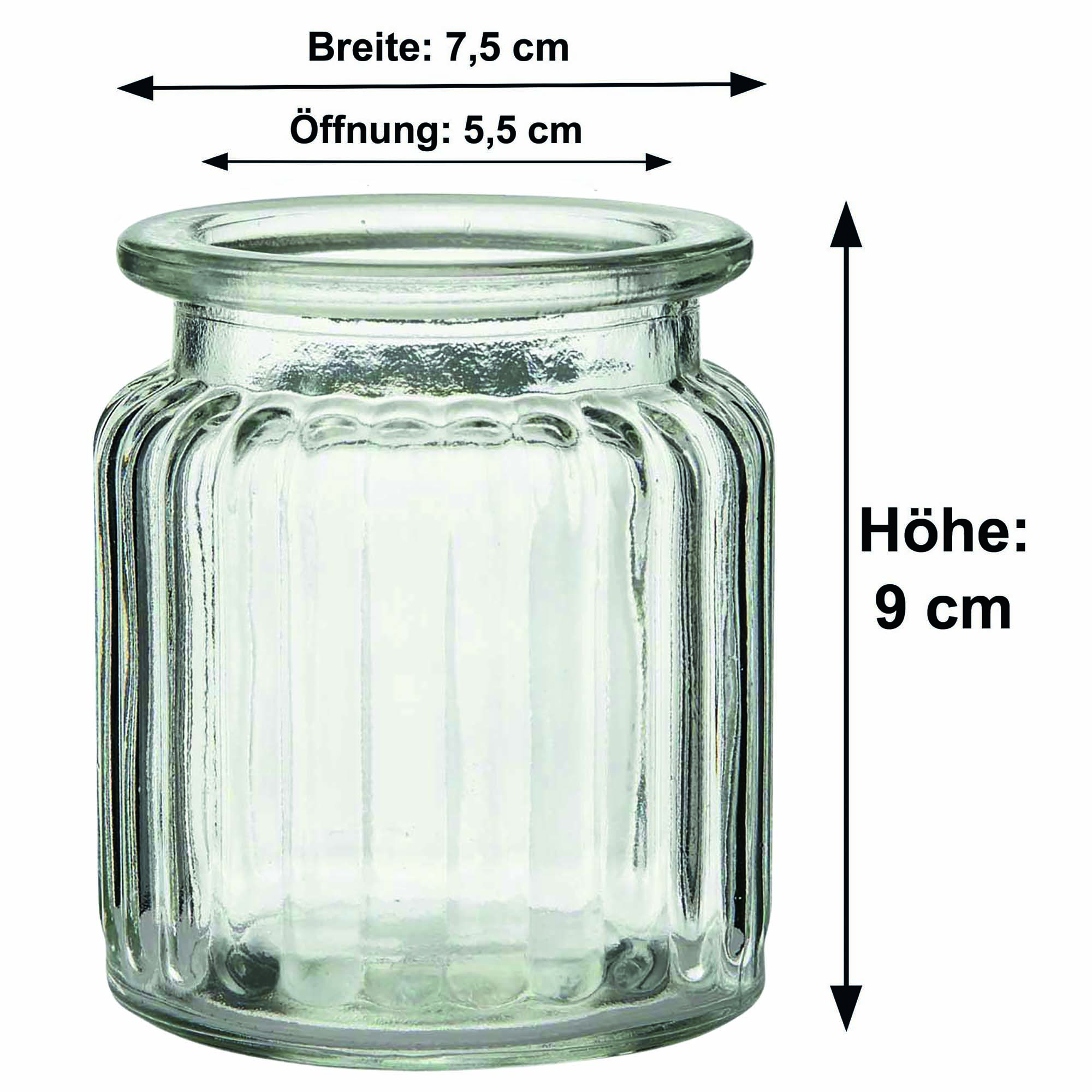 Vorratsgläser mit Deckel aus Glas H 12 cm - 2 Modelle sortiert
