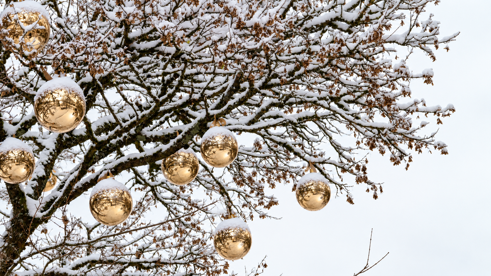 6 x Weihnachtskugeln für den Außenbereich Ø 10-15 cm, frostfest und witterungsbeständig