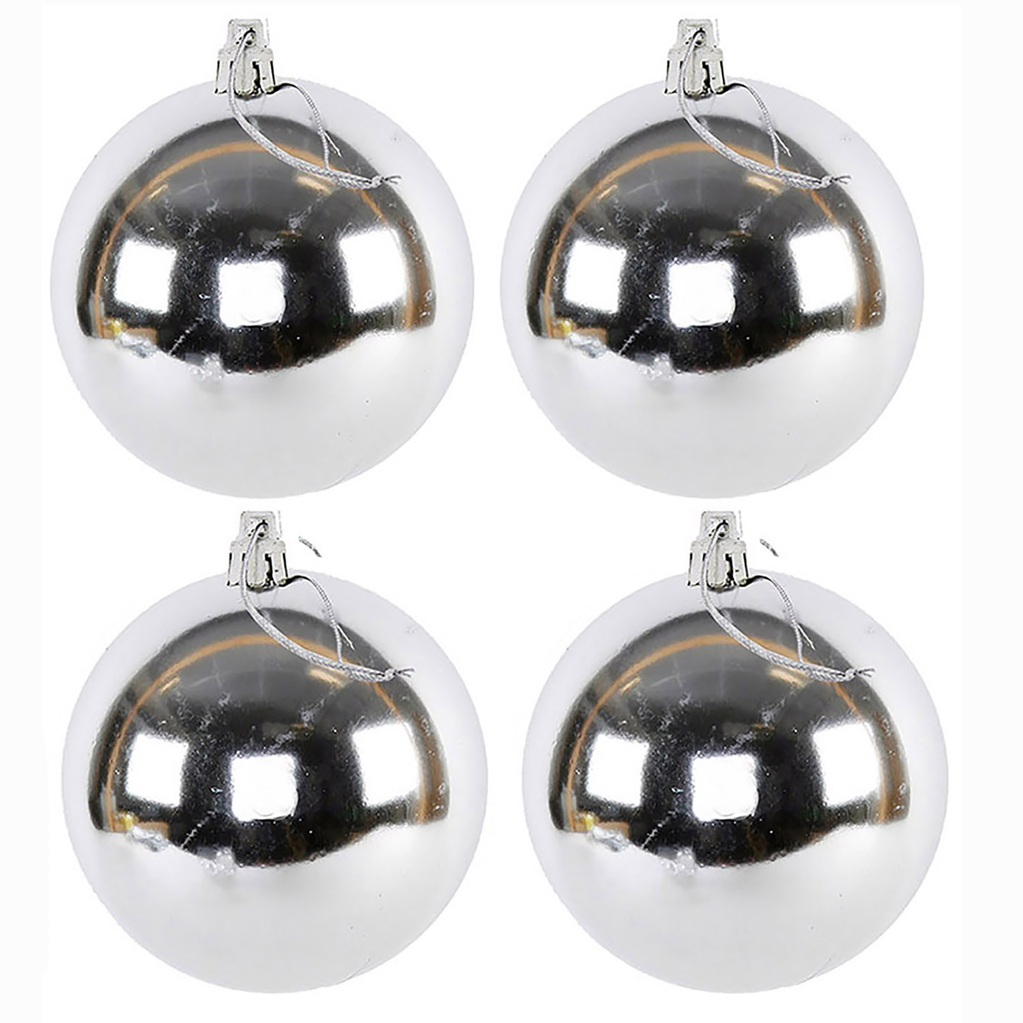 XL Weihnachtskugeln aus Kunststoff - Ø 10-15 cm - Gold oder Silber - Outdoor - EXTRA ROBUST