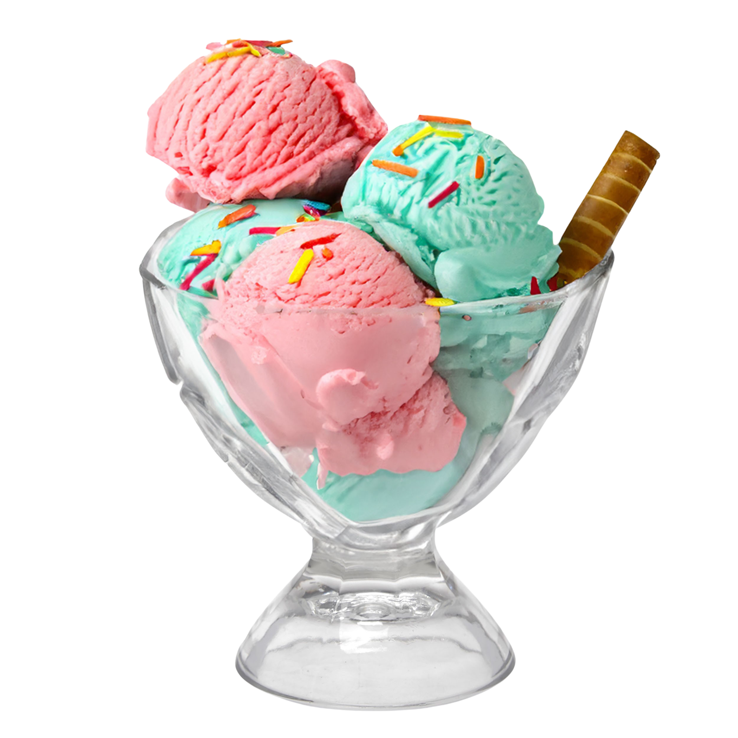 6-tlg. Set Eisbecher / Dessertschalen aus Glas mit Fuß