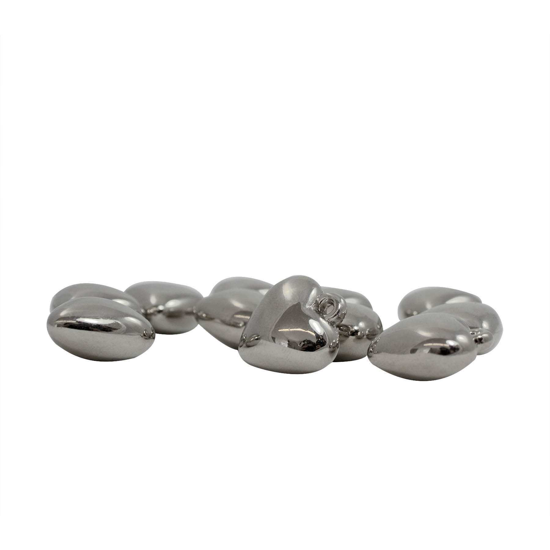 12 x Teelichtgläser inkl. 12 x Herzen H 7 cm