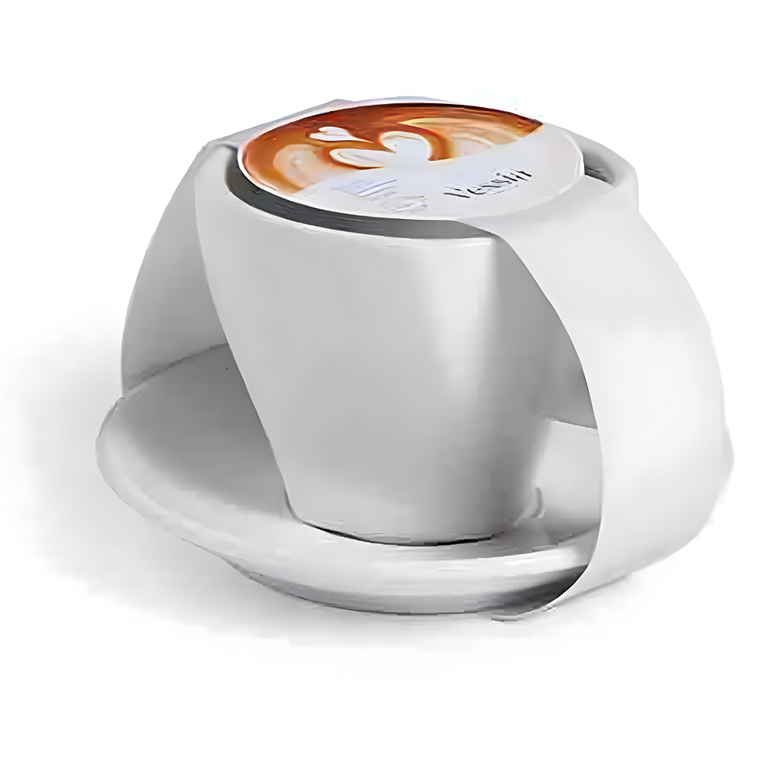 6er Kaffeetassen Set aus Porzellan mit Unterteller - 180 ml