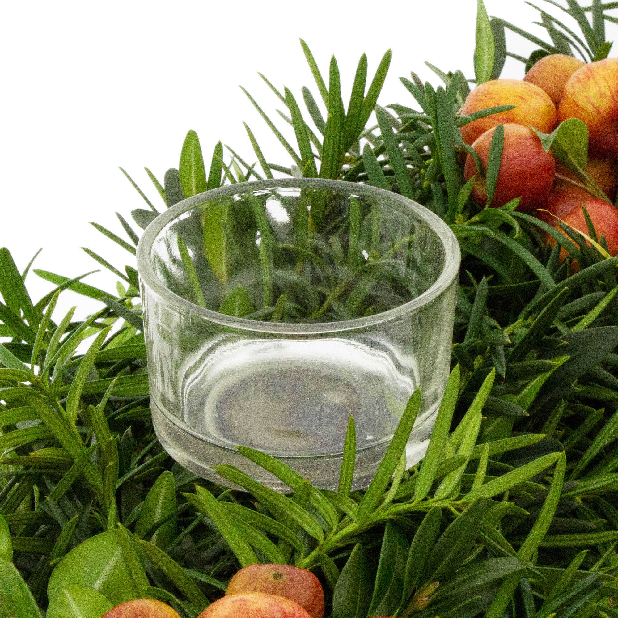 4-tlg. Set Adventskranz-Stecker aus Glas oder Metall