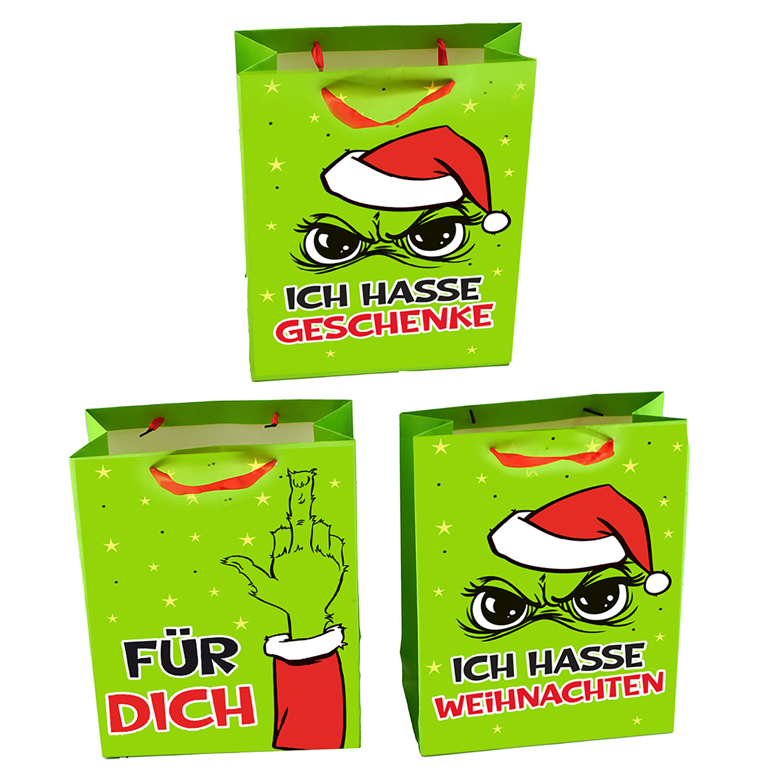 6 x Geschenktüten "Festtags-Muffel" aus Papier