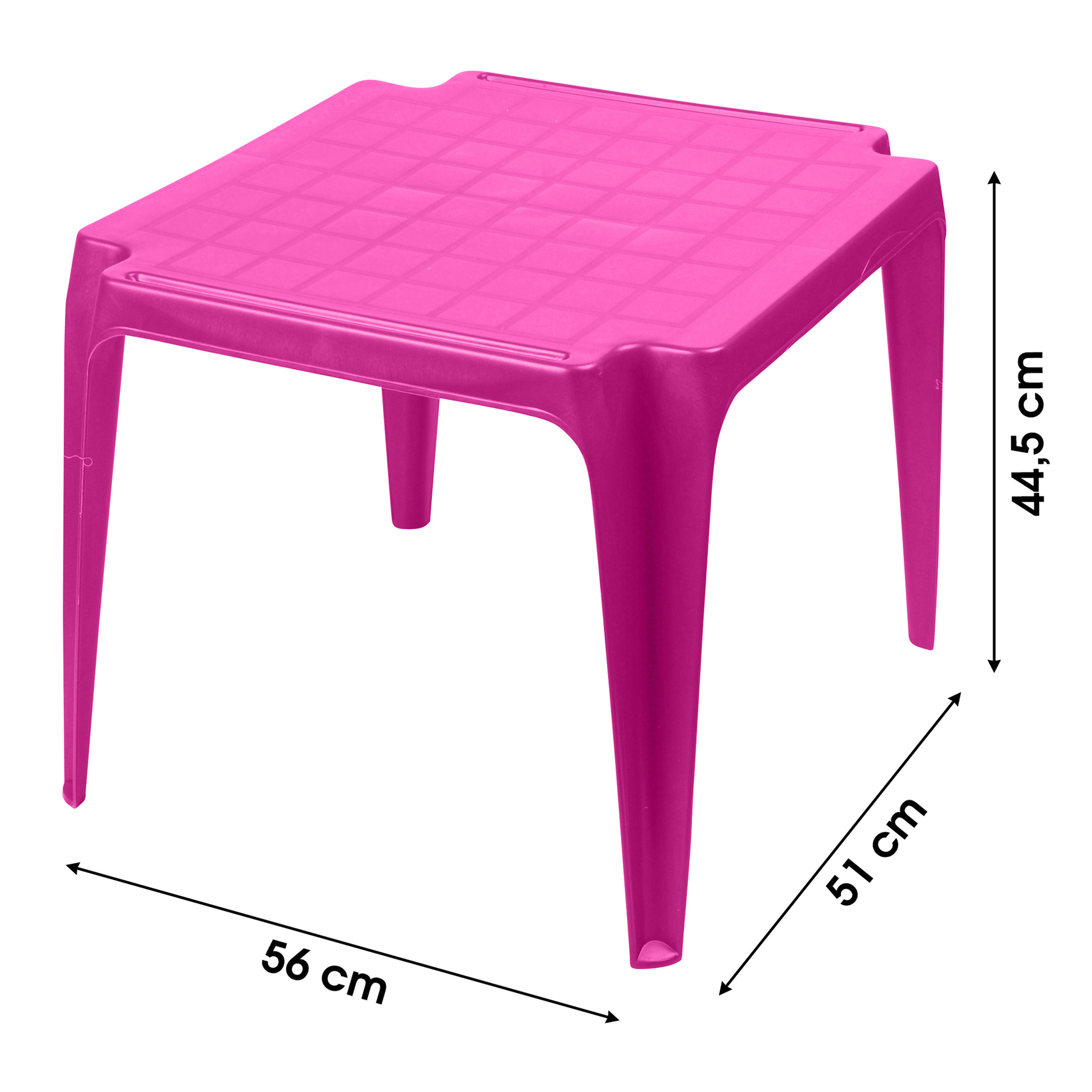Kindertisch aus wetterfestem Kunststoff H 44,5 cm