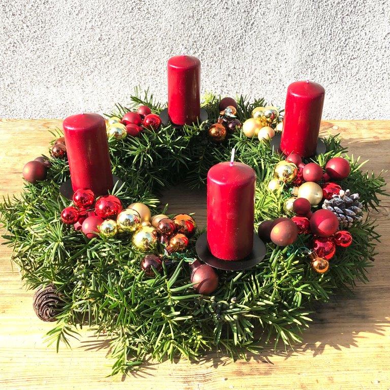 4 x Kerzenhalter aus Metall mit Pick für Adventskranz