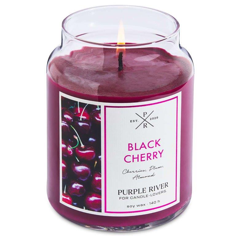 Purple River Candle Duftkerzen 623g - 100% Vegan - 100% Sojawachs