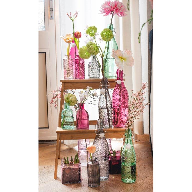 Vasen MIRA aus Glas - Glasflaschen - H 13,5 cm