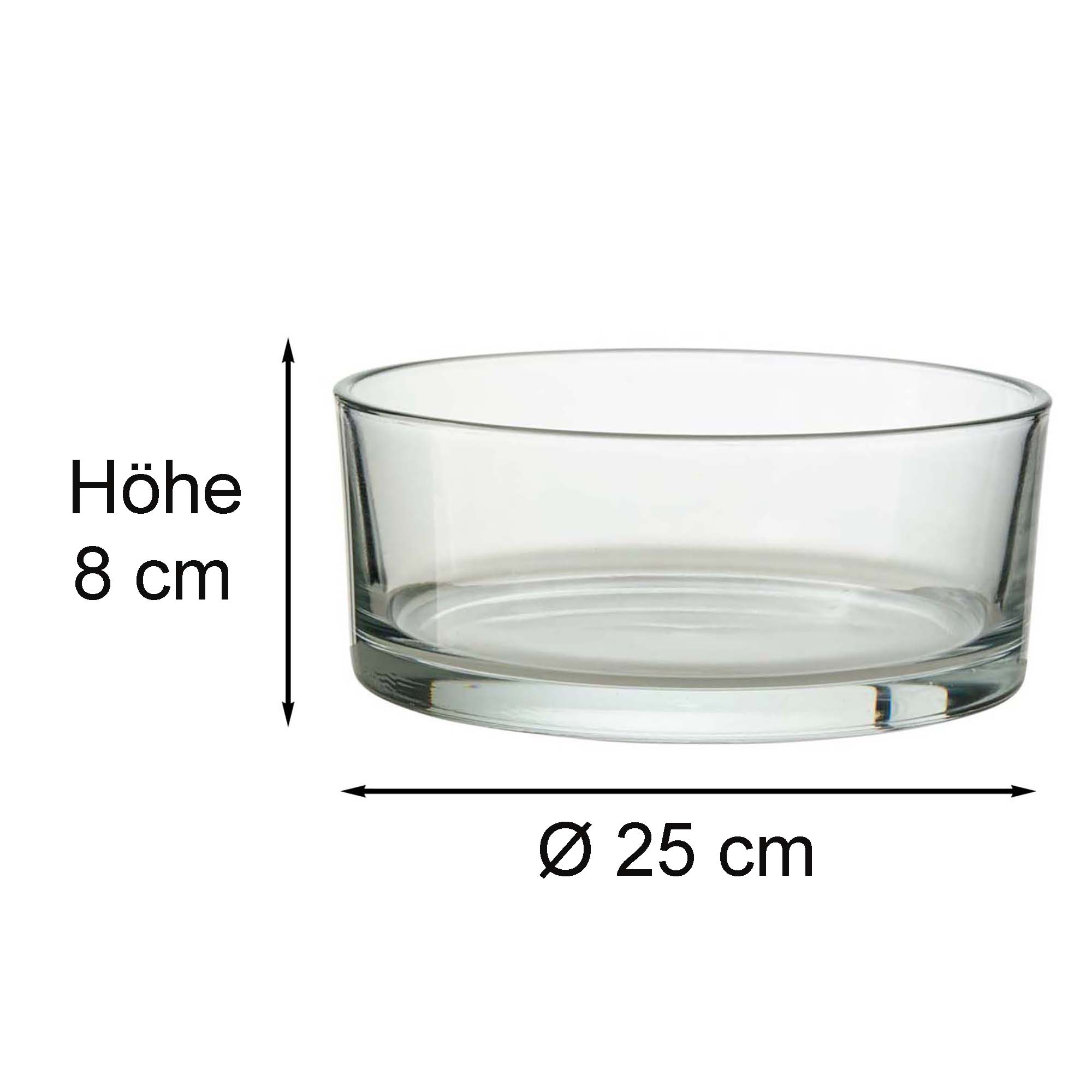 Glasschale "Tonga" Ø 25 cm Dekoschale - Blumenschale