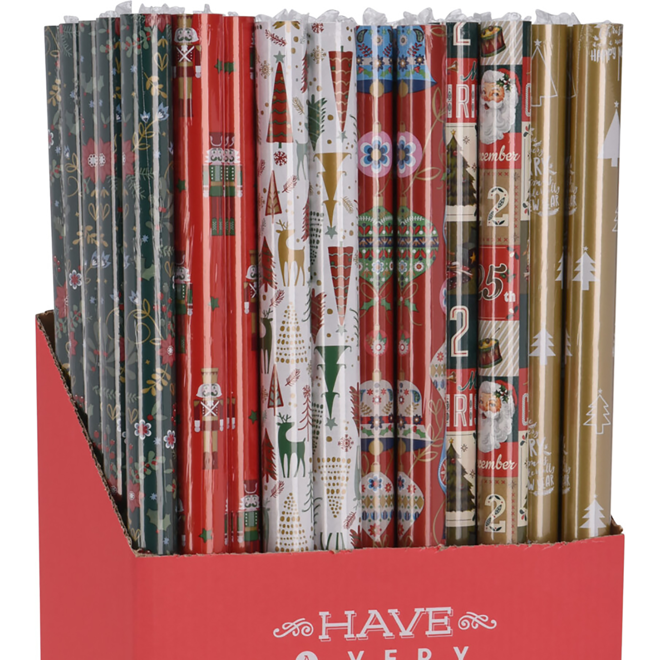 6 x Geschenkpapier "Festliche Freude" pro Rolle 200 x 70 cm