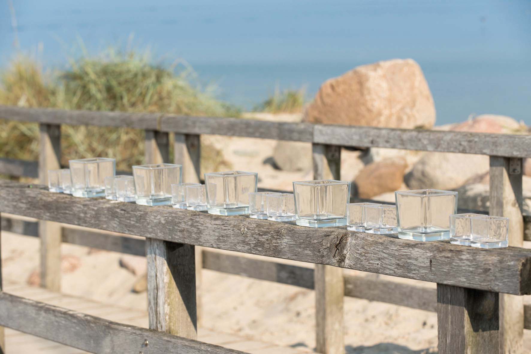 12 x Glaswürfel als Windlicht H 6 cm - Vorspeisengläser Dessertgläser