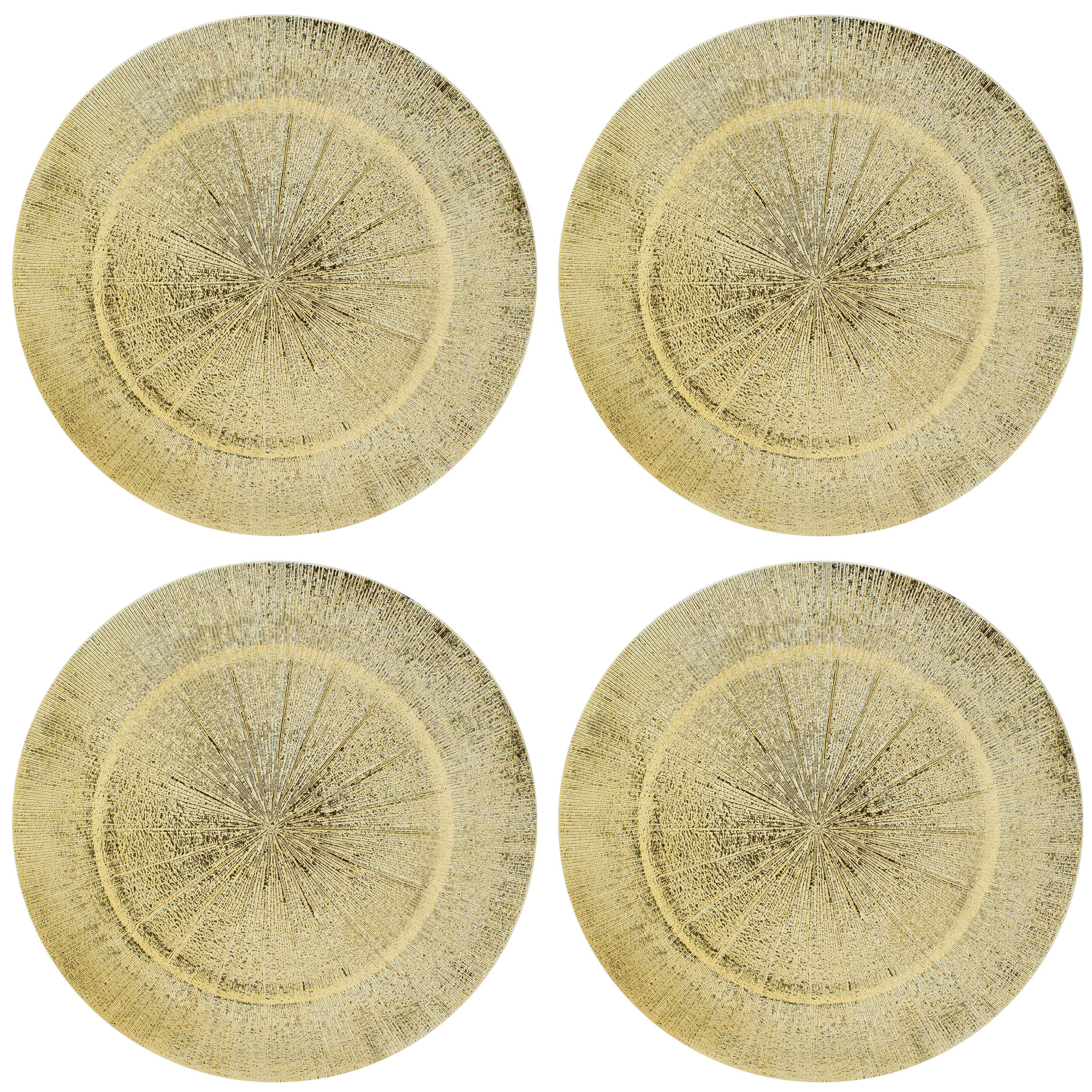4 x Platzteller in herrlich schimmernder Optik Ø 33 cm