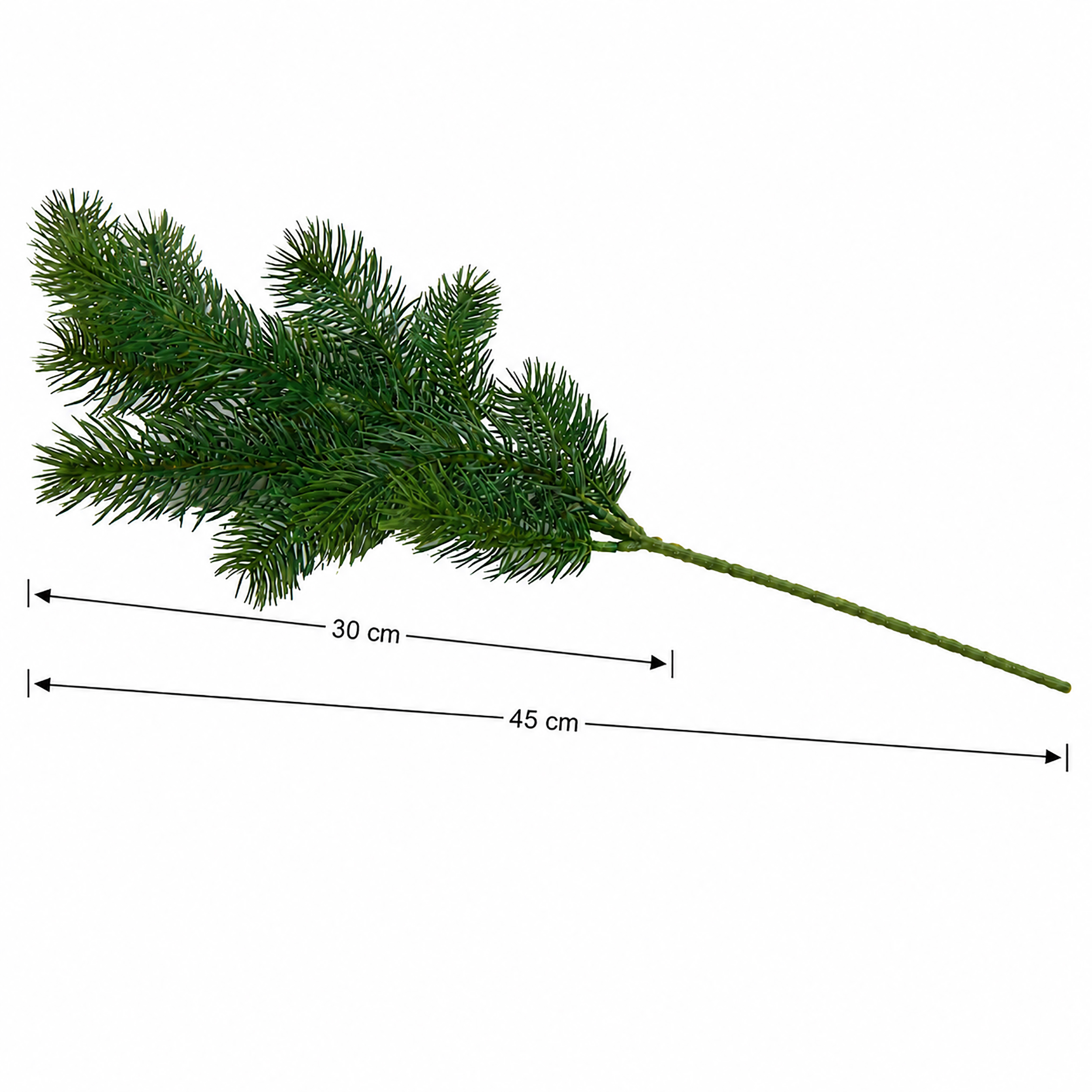 6 x Tannenzweige künstlich naturgetreu L ca. 45 cm / 13 Triebe für innen und außen