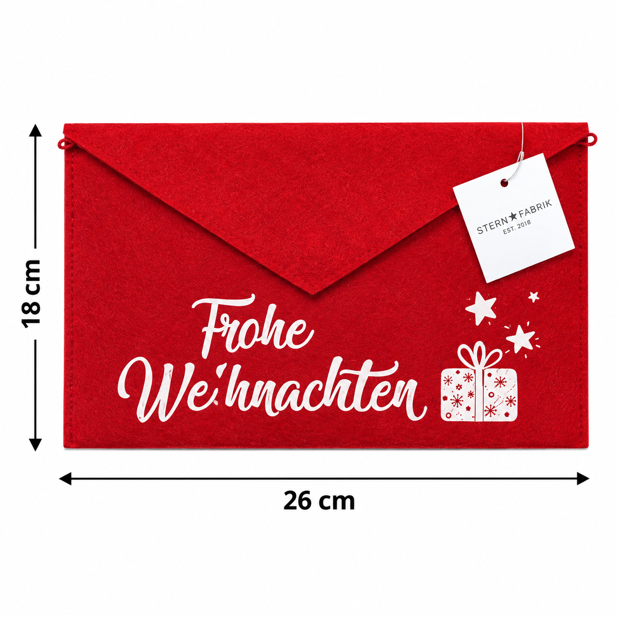 8 x Filz-Umschlag mit Band - 26 x 18 cm - 4 Motive - Geldgeschenke und Gutschein