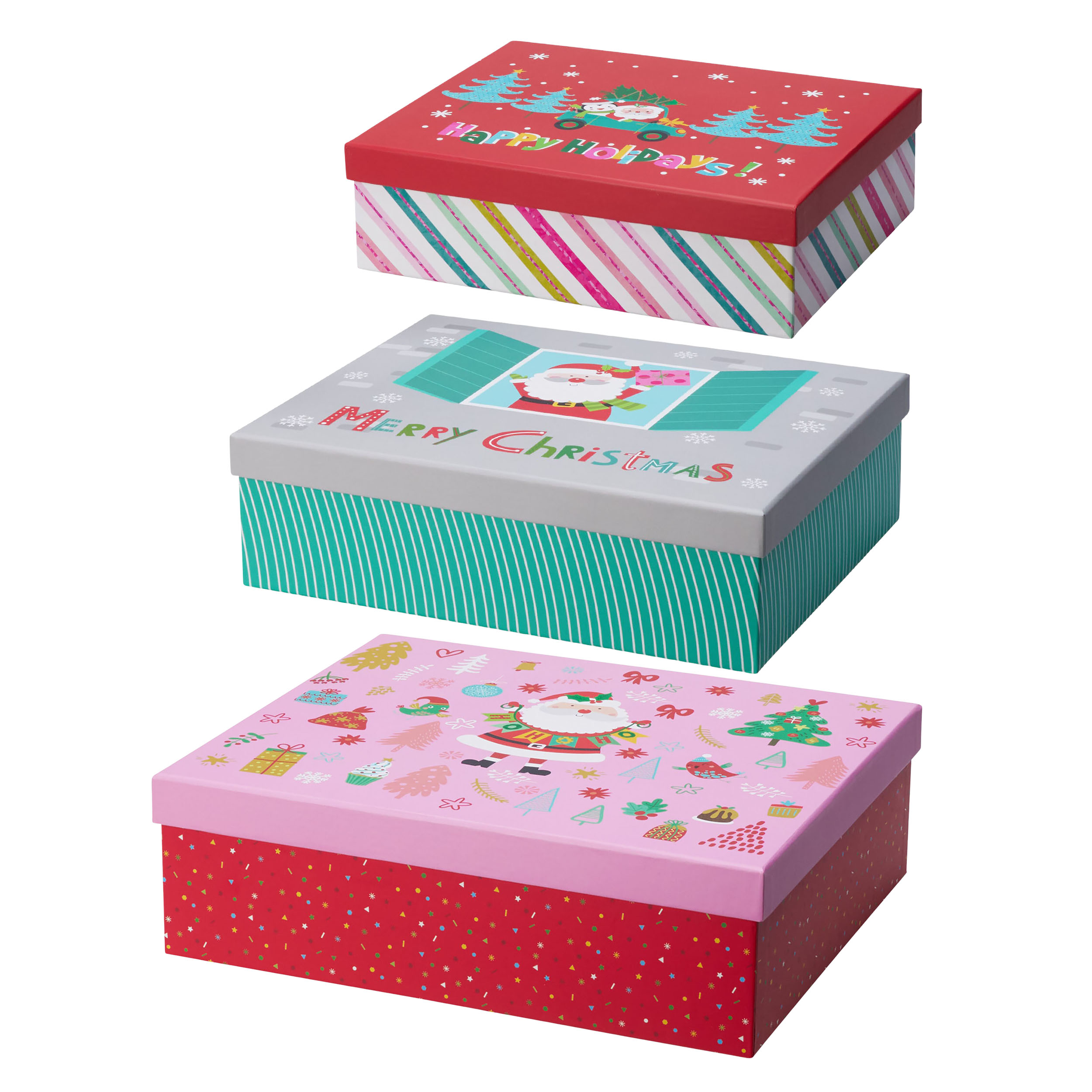3-tlg. Set Geschenkboxen für Kinder - 3 Modelle - 3 Größen