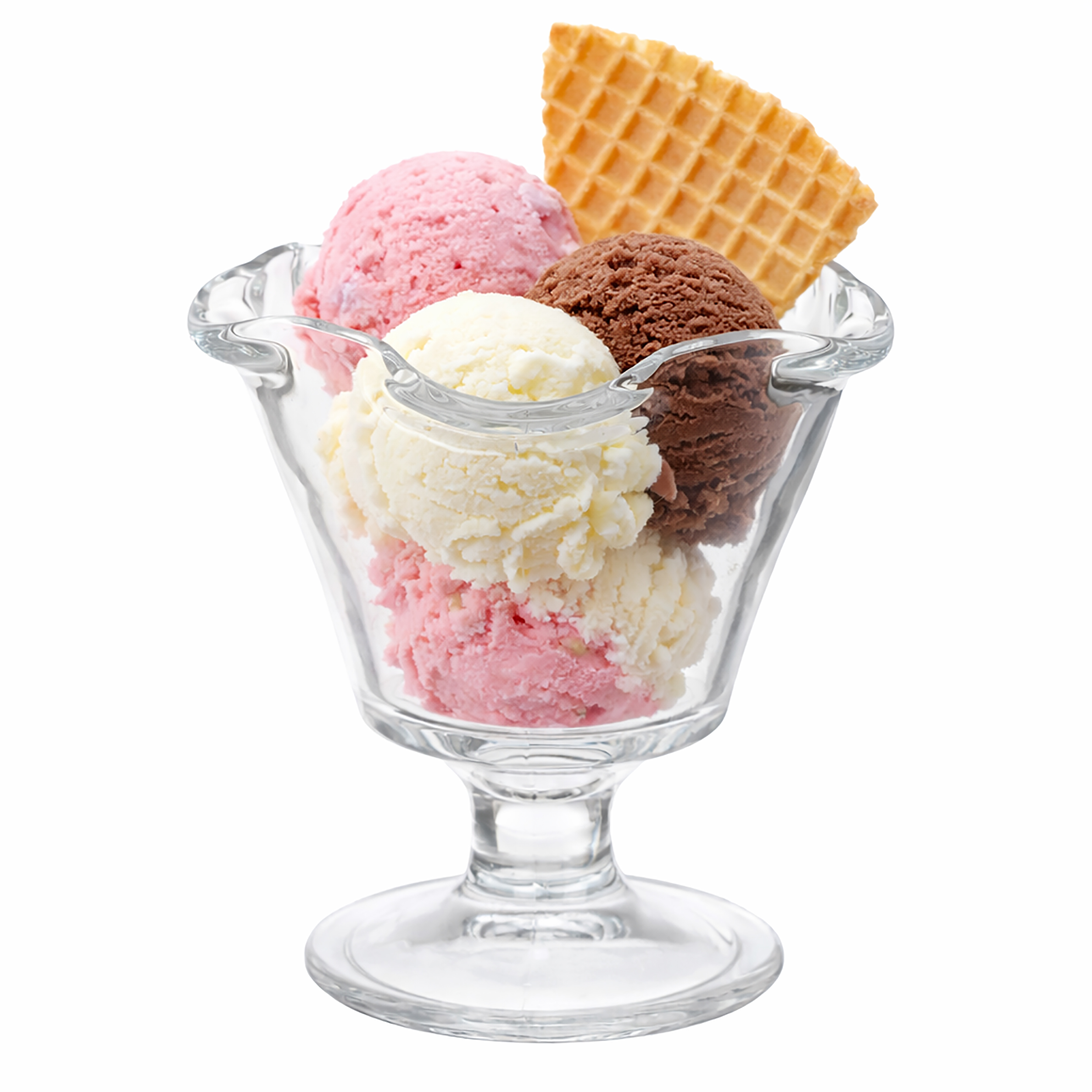 6 x Eisbecher "Liva" mit Fuß H 11,5 cm - 240 ml
