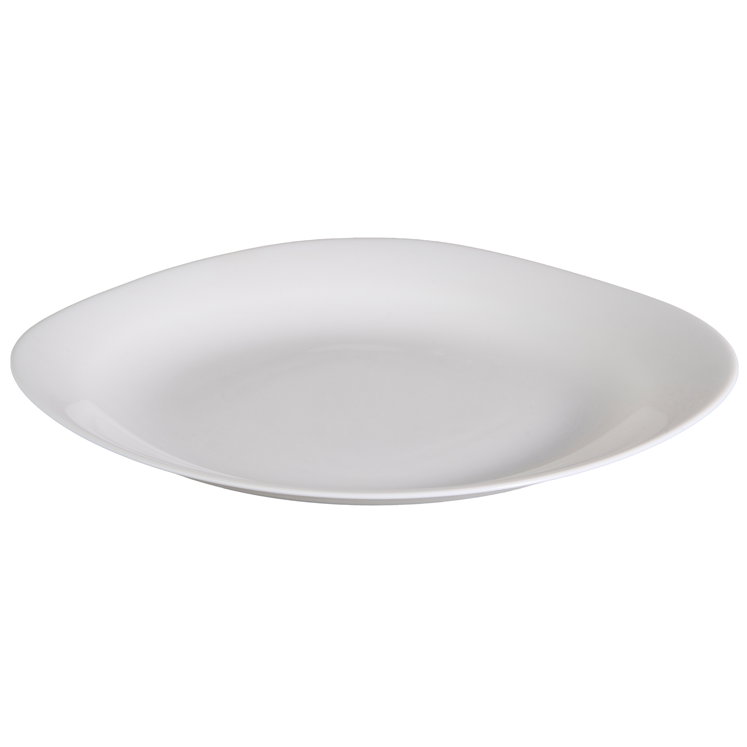 Geschirr "Edge White Studio" aus weißem Opal--Glas - eckige Form -