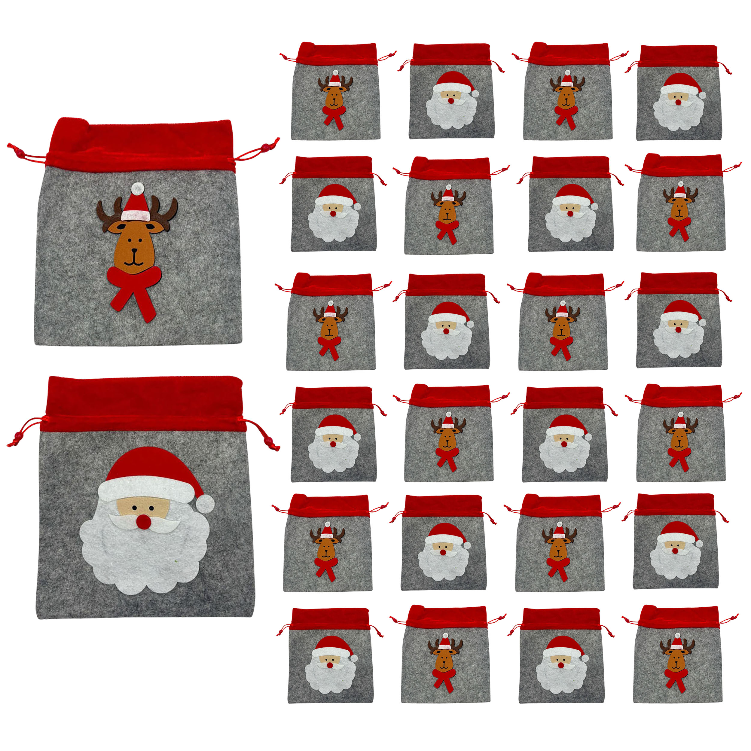 Geschenkbeutel für Weihnachten aus Filz 21 x 23 cm