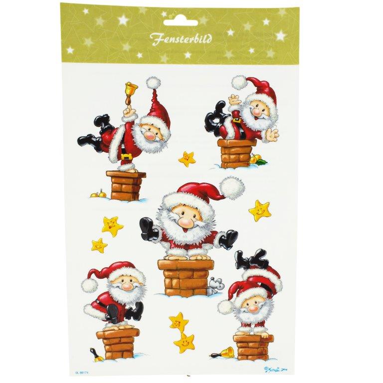 Selbstklebende Fensterbilder zur Weihnachtszeit