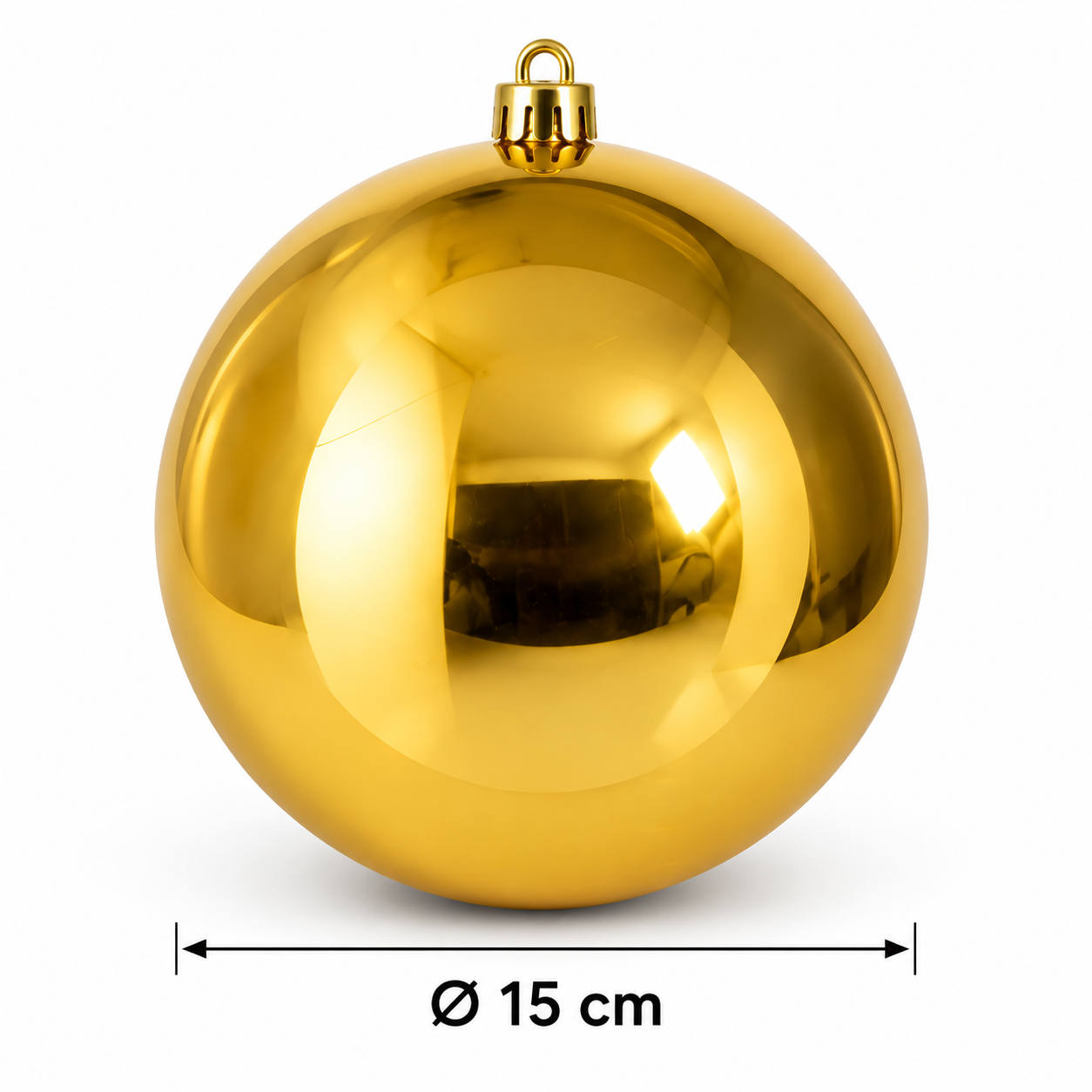 5er Set Weihnachtskugeln aus recyceltem Kunststoff, bruchsicher - Ø 15 cm