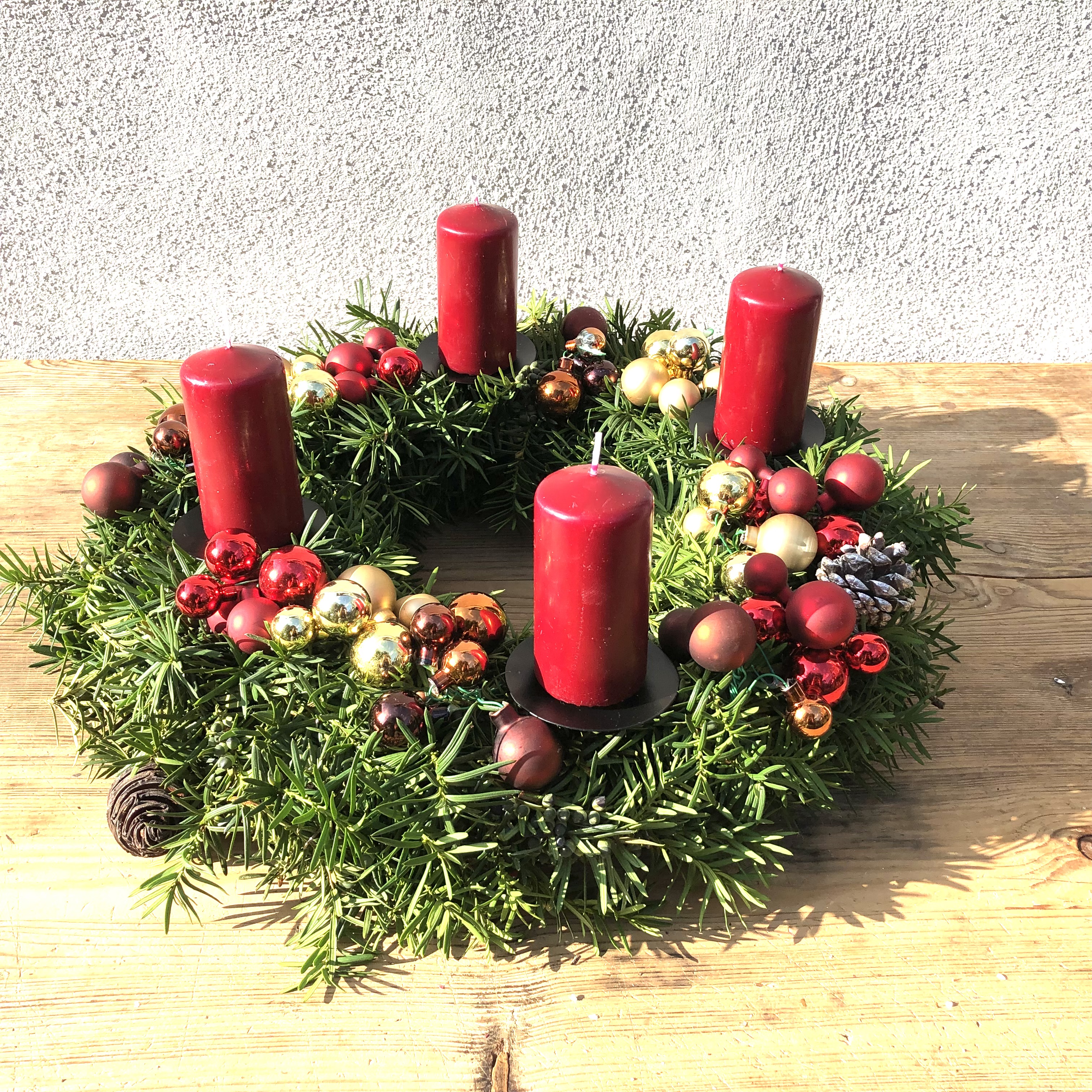 4-tlg. Set Adventskranz-Stecker aus Glas oder Metall