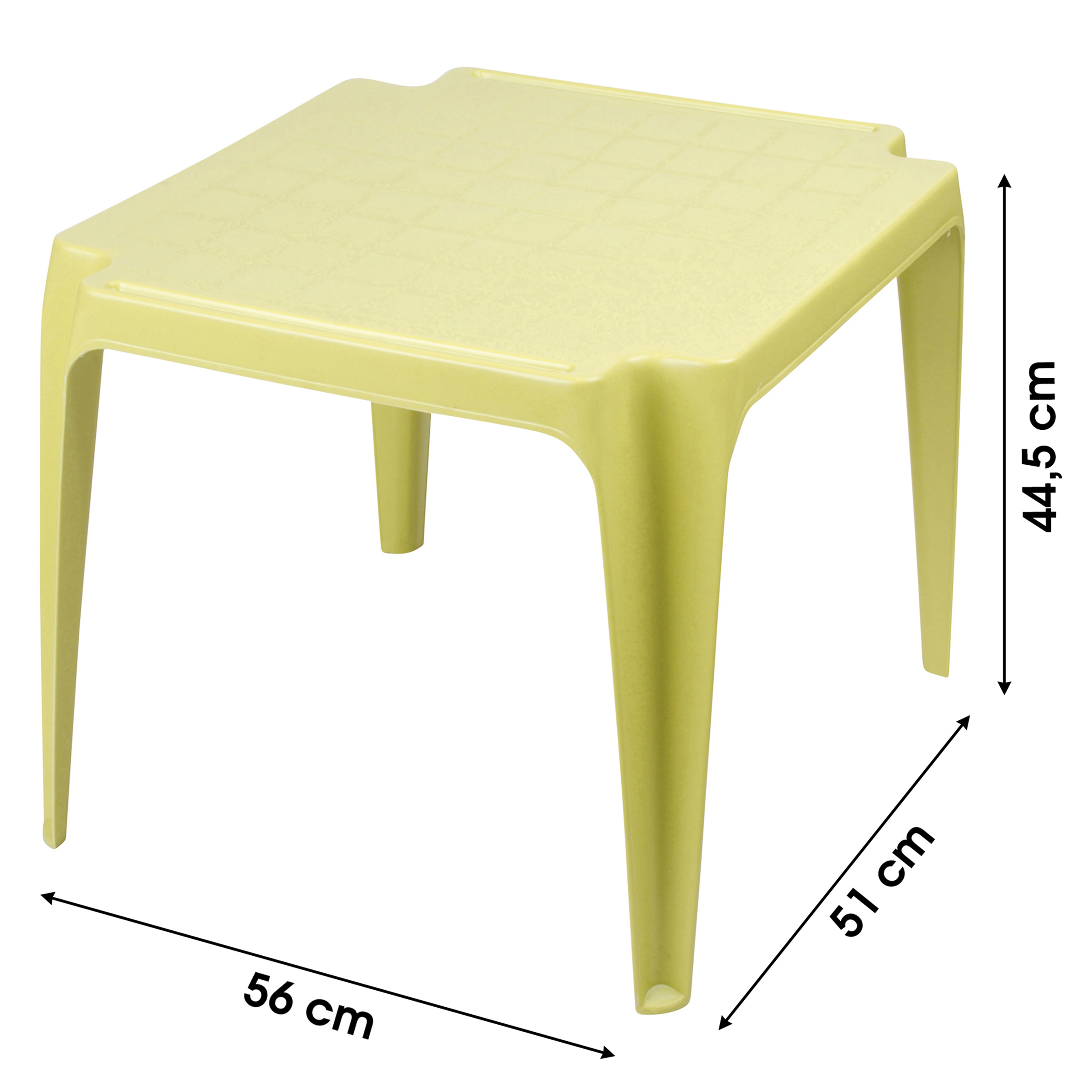 Kindertisch aus wetterfestem Kunststoff H 44,5 cm