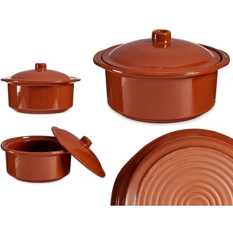 Tontopf Cocotte mit Deckel - ofenfest und hitzebeständig - verschiedene Größen