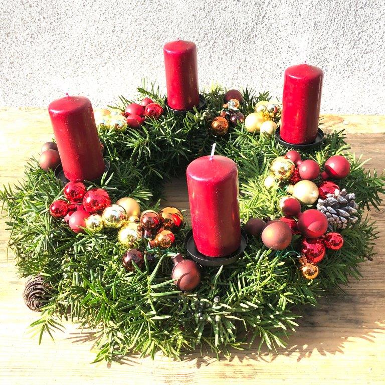 4 x Kerzenhalter aus Metall mit Pick für Adventskranz