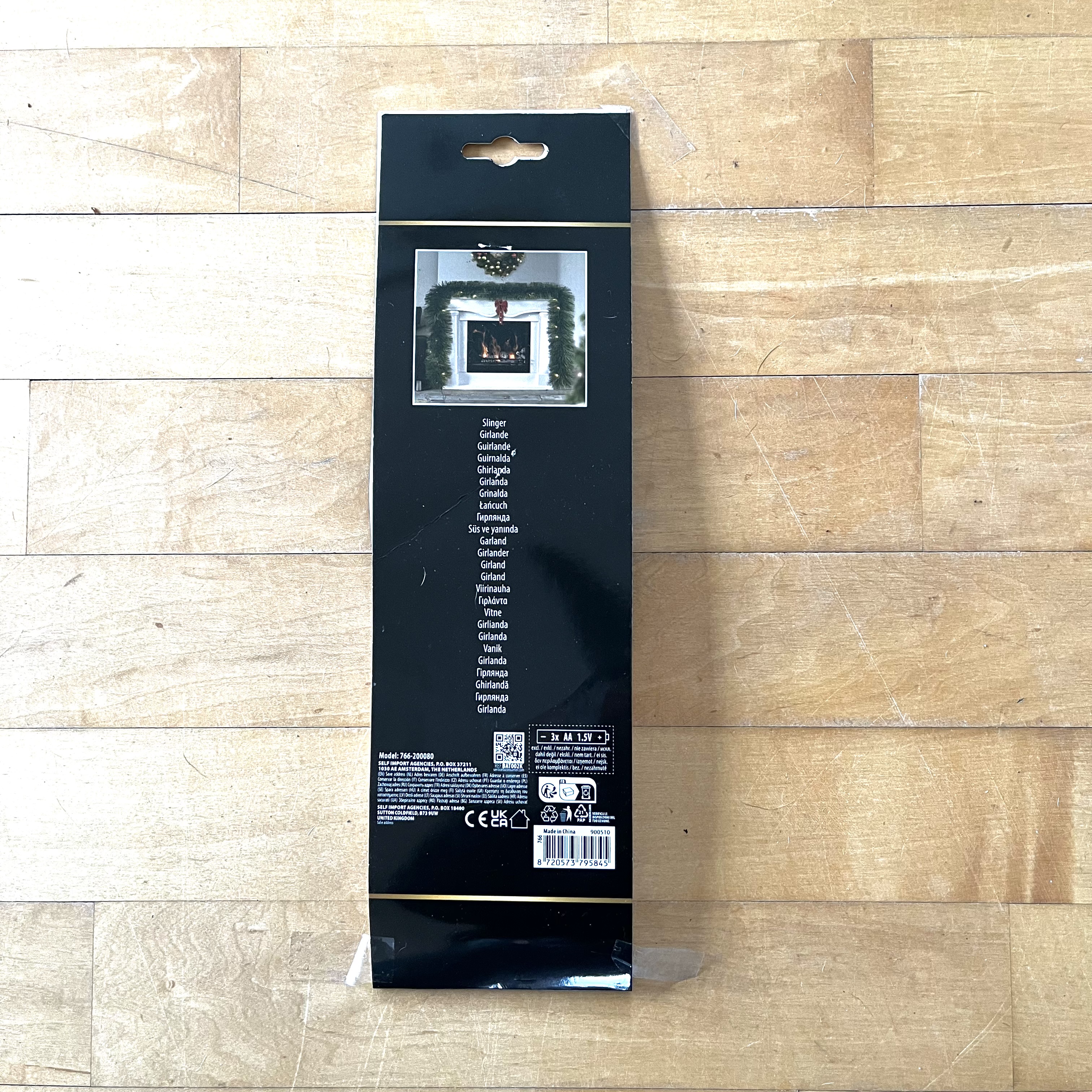 Weihnachtsgirlande 270 cm mit 26 LED´s - batteriebetrieben
