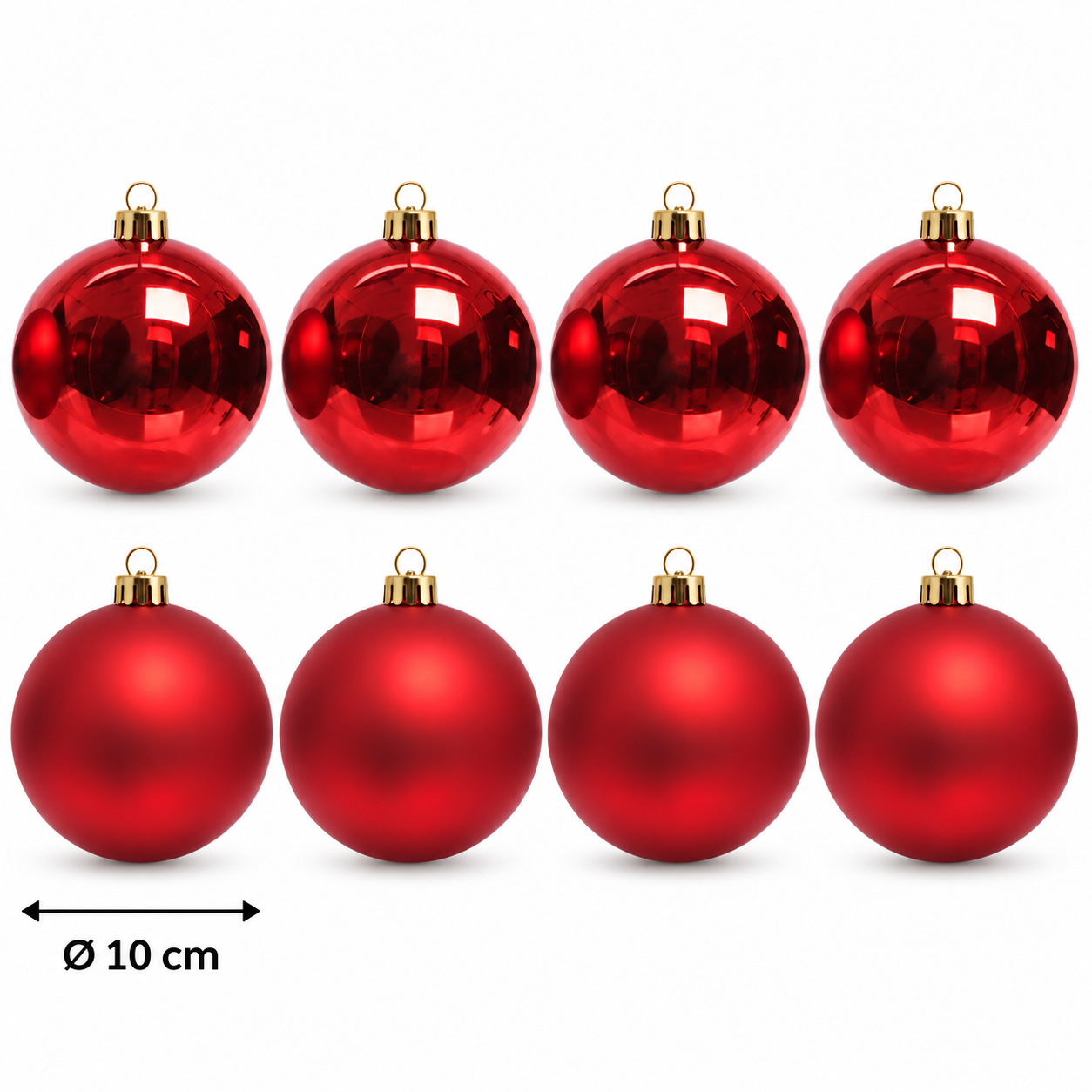 Weihnachtskugeln aus Kunststoff - Ø 8-18 cm - wetterfest
