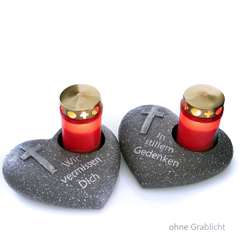 Herz "In stillem Gedenken" 19,5 x 17,5 cm