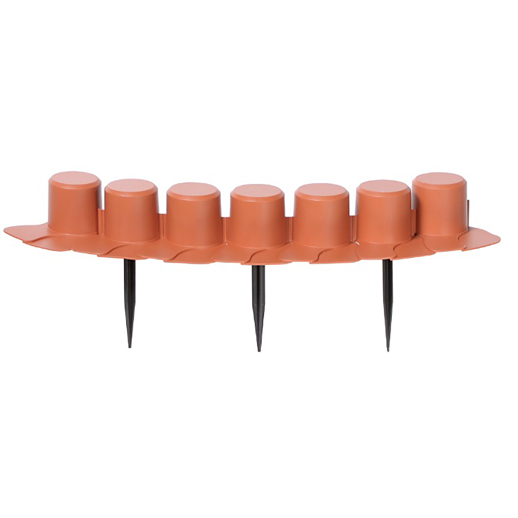 Palisade in Holzoptik L 405 cm - Rasenkannte - Beetumrandung