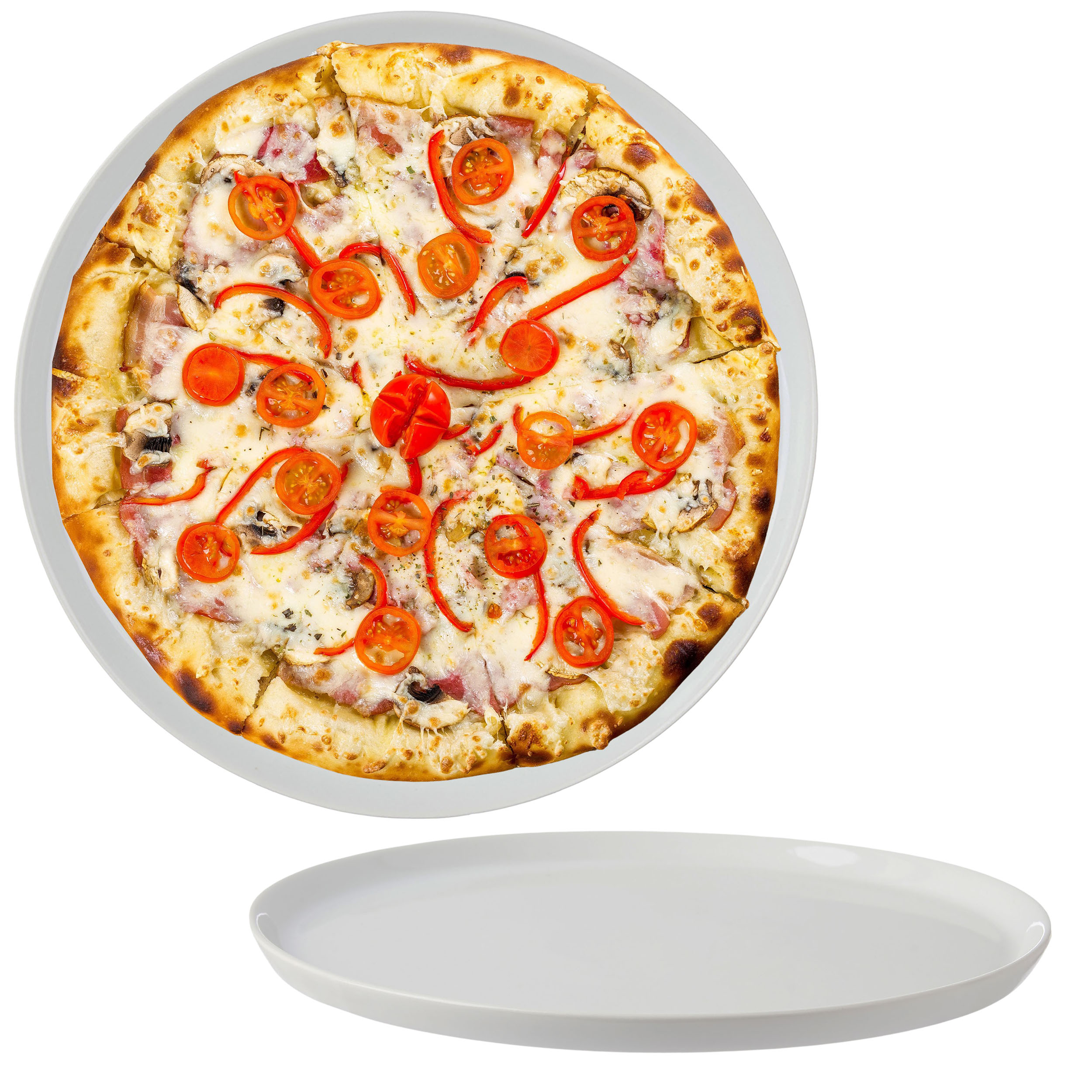 Pizzateller aus weißem Porzellan Ø 27 cm