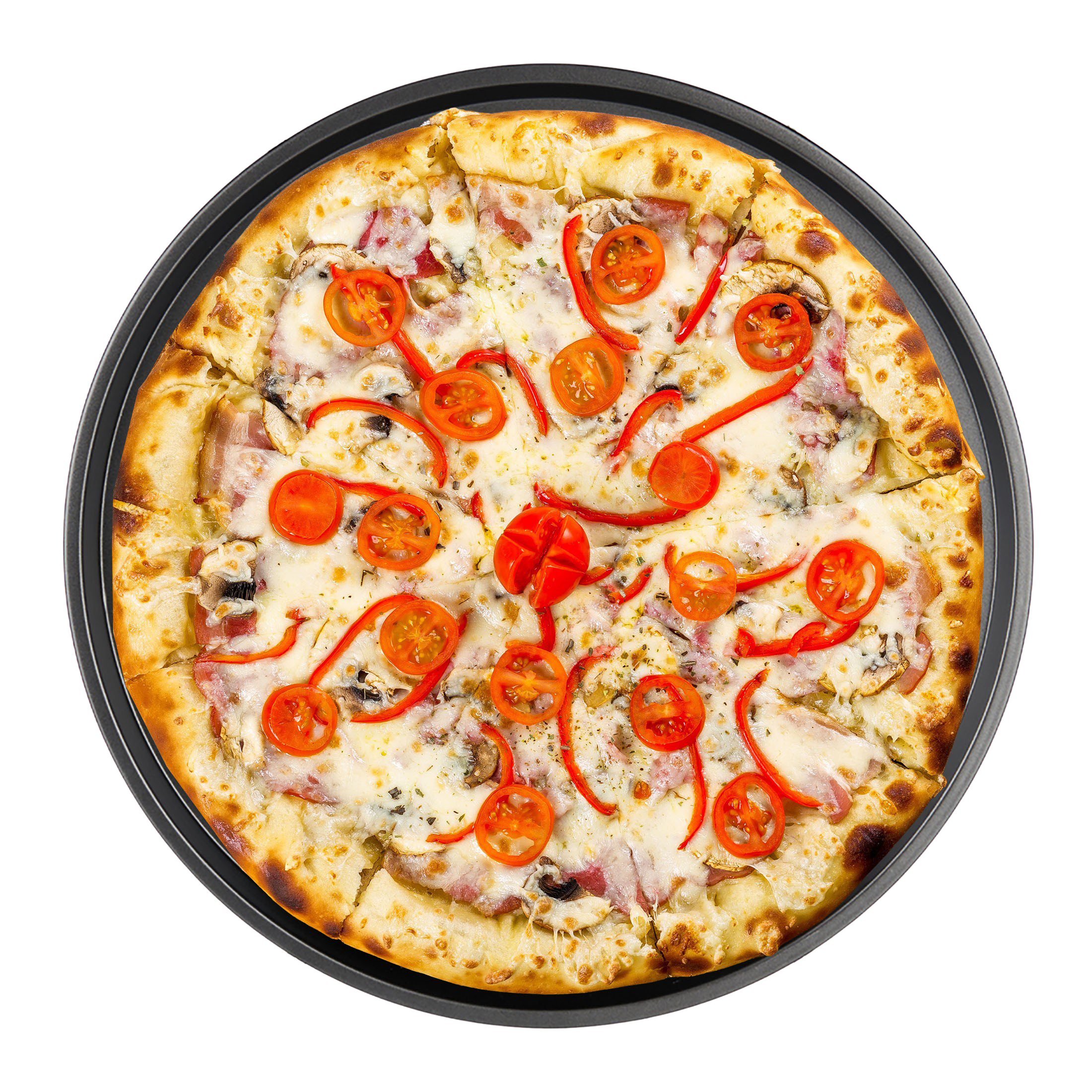 Pizzablech mit Löchern aus Carbonstahl Ø 33 cm