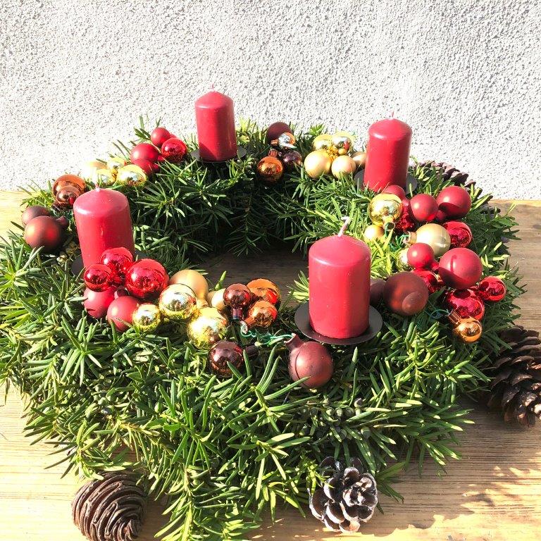 4 x Kerzenhalter aus Metall mit Pick für Adventskranz