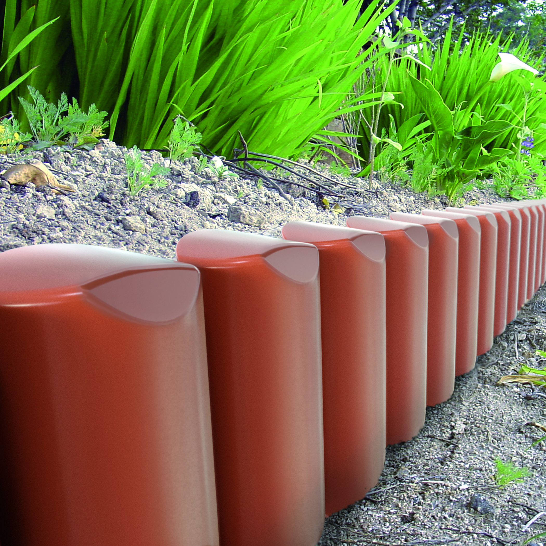 Palisade - Beeteinfassung Holzoptik 250 x 4,5 x 23 cm