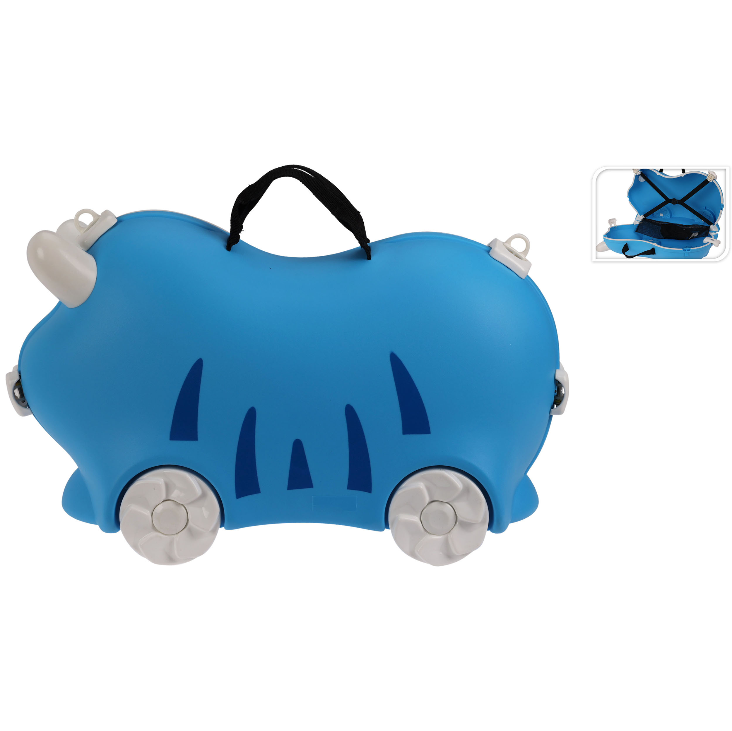 Kinder-Sitz-Koffer zum Draufsitzen und Ziehen 52 x 21 x 32 cm