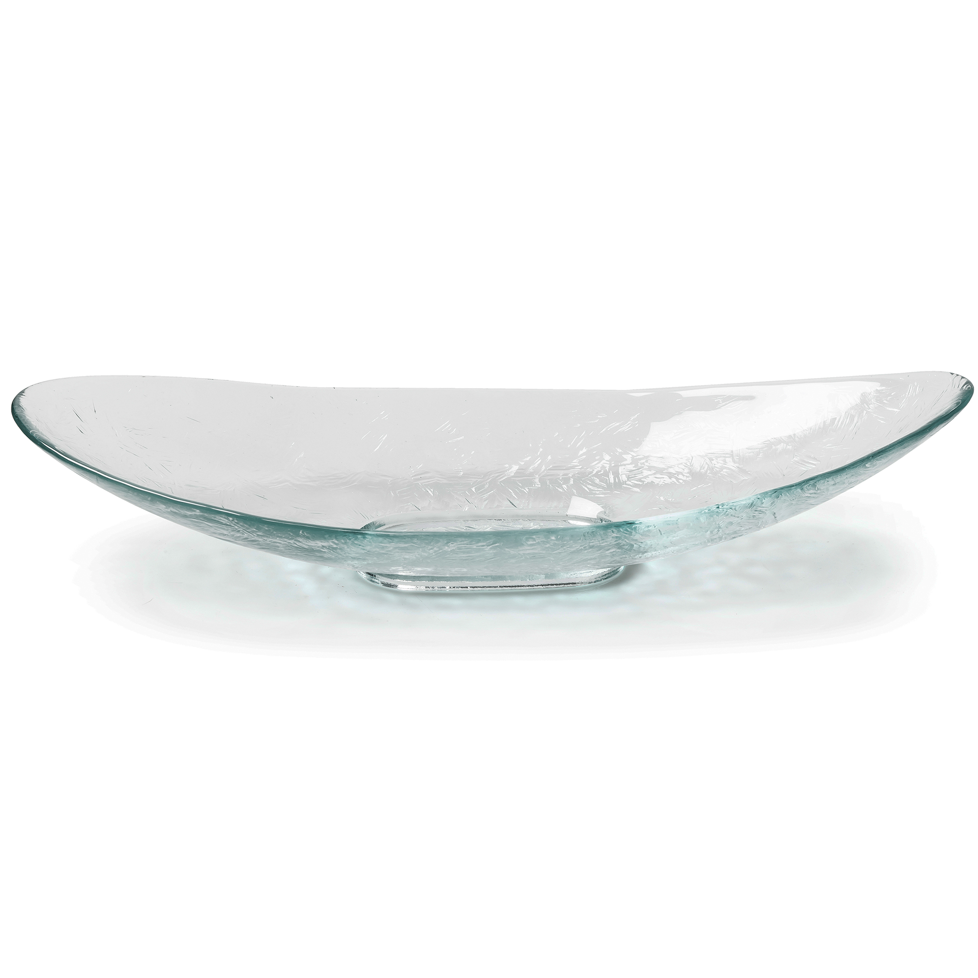 Dekoschale aus Glas in ovaler Form