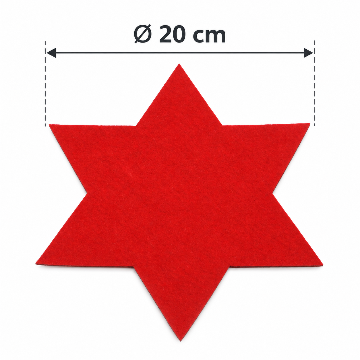 6 x Filzsterne in verschiedenen Größen und Farben Ø 15 cm, 20 cm, 35 cm - Deko und Tischset