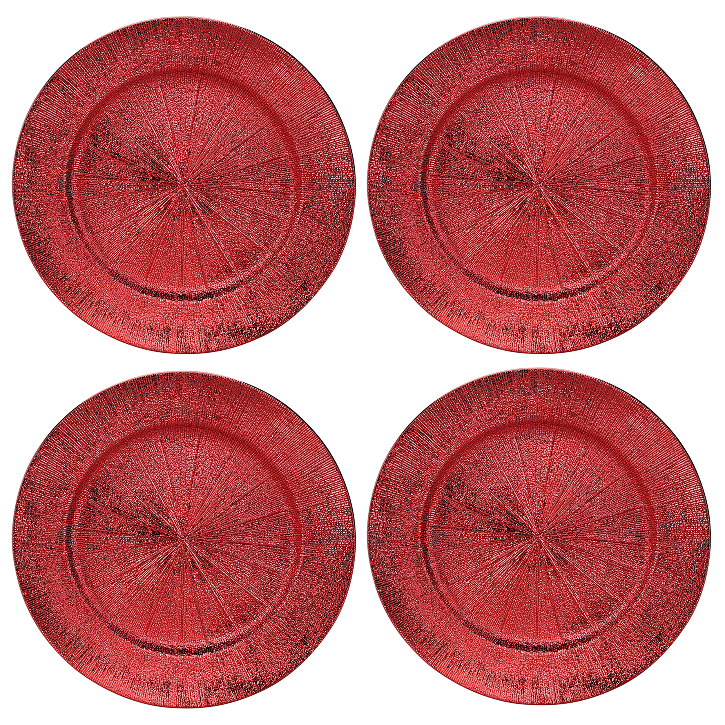 4 x Platzteller in herrlich schimmernder Optik Ø 33 cm