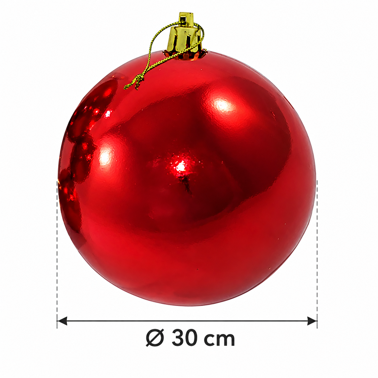 XXL Weihnachtskugeln für den Außenbereich Ø 20-30 cm - bruchfest - wetterfest
