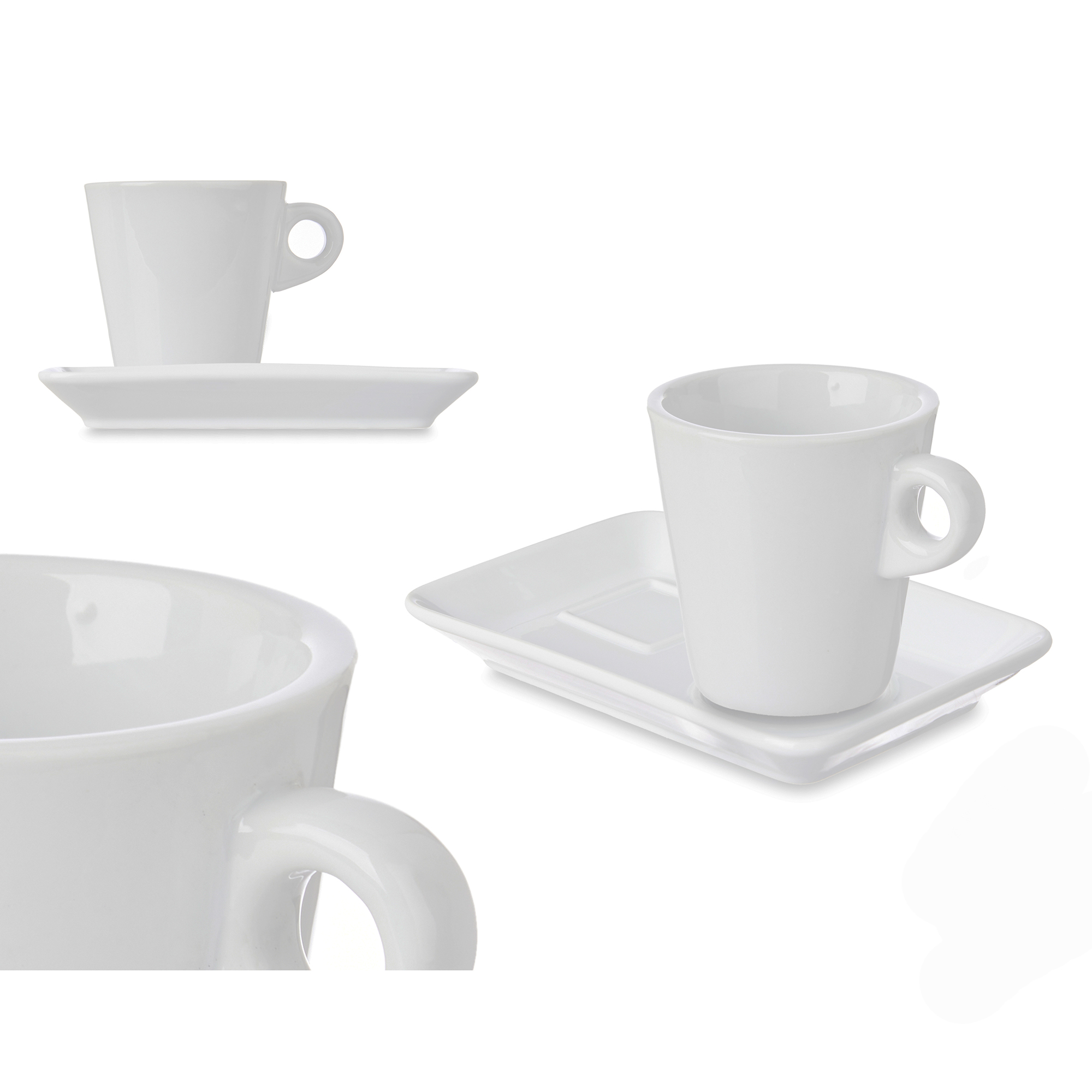Stilvolles 12-teilige Kaffeetassen Set aus Porzellan